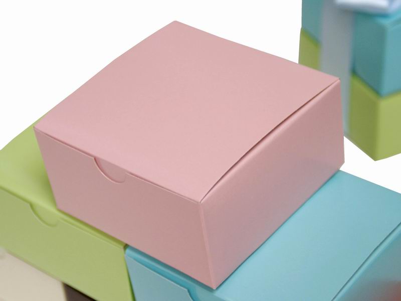 24pcs Vintage Paper Cake Bakery Box with Window Wedding Favor White Brown