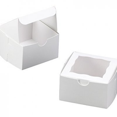 White Cake Box with Window - All About Baking