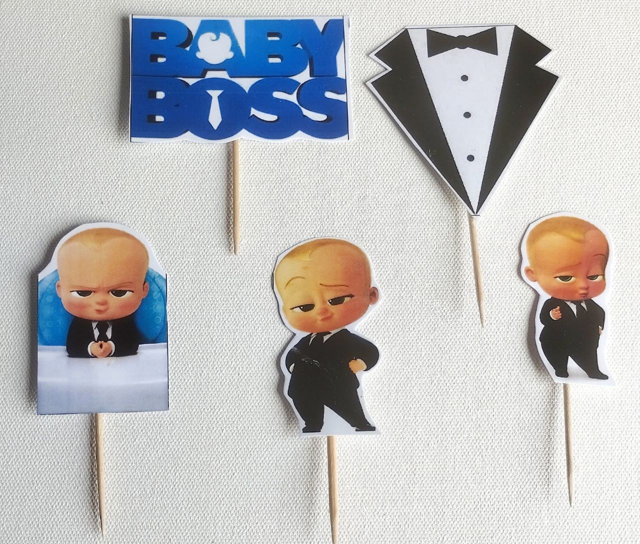 Baby Boss Themed Paper Toppers | All About Baking